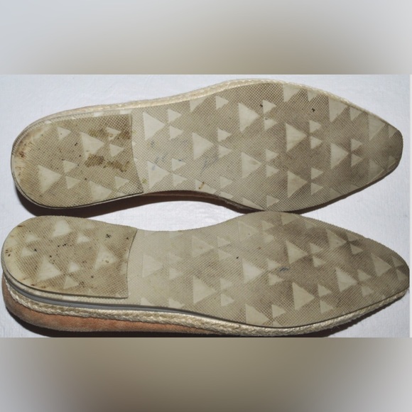 DANIBLACK 7 M BEIGE CAMEL SUEDE LEATHER ESPADRILLE LOAFERS FLATS COMFORT SHOES - Picture 5 of 5